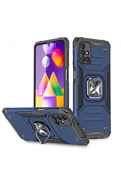 49332 wozinsky armor kryt s prstynkem na samsung galaxy m31s modre