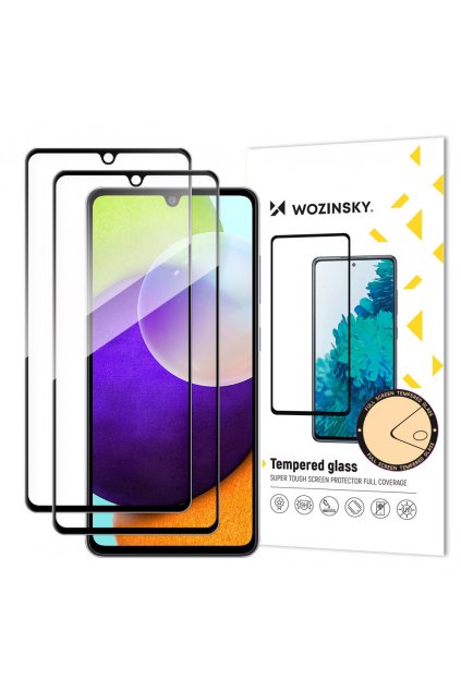 eng pl Wozinsky Set of 2x Super Strength Full Glue Tempered Glass Full Screen with Frame Case Friendly Samsung Galaxy A33 5G Black 87935 13