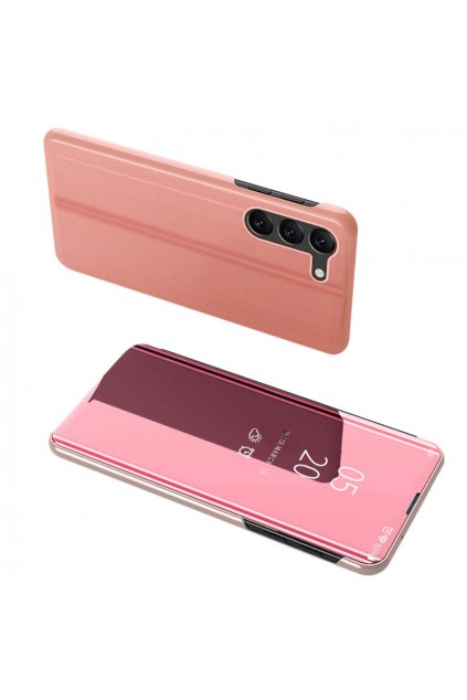 eng pl Clear View Case cover for Samsung Galaxy S23 cover with a flap pink 135902 1