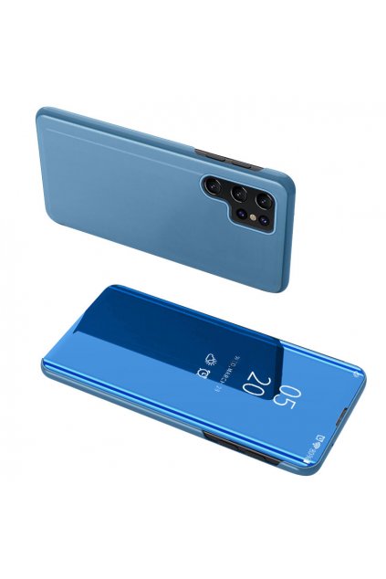 eng pl Clear View Case cover for Samsung Galaxy S23 Ultra cover with a flap blue 135900 8