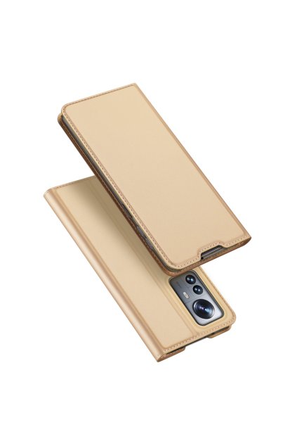 51456 dux ducis skin bookcase luxusni flipove pouzdro na xiaomi 12 pro zlate