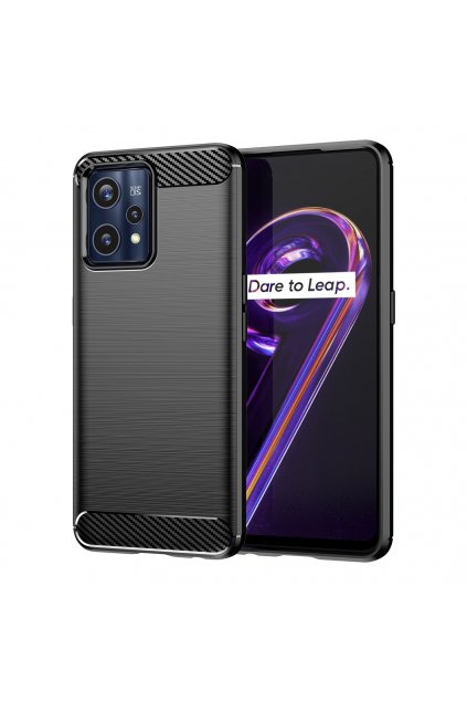 52914 ohebny carbon kryt na realme 9 pro plus cerny
