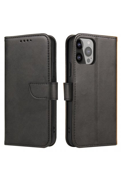 58140 pouzdro magnet case pro xiaomi redmi note 12 flip cover stojanek na penezenku cerny