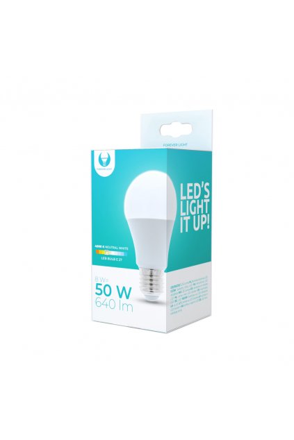 58533 led bulb e27 a60 8w 230v 4500k 640lm forever light