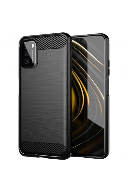 pol pl Carbon Case elastyczne etui pokrowiec Xiaomi Poco M3 Xiaomi Redmi 9T czarny 67636 1