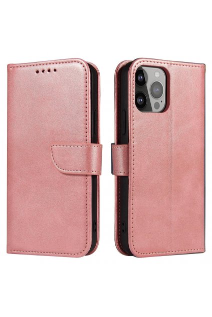 eng pl Magnet Case for Samsung Galaxy A14 5G Cover with Flip Wallet Stand Pink 135363 1