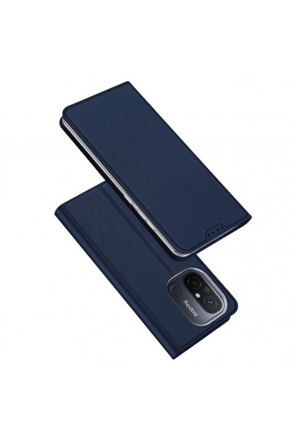59318 dux ducis skin pro case pro xiaomi redmi 11a poco c55 redmi 12c cover flip card wallet stand blue