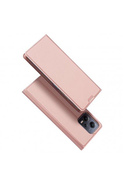 58949 dux ducis skin pro case pro xiaomi redmi note 12 pro flip cover card wallet stand pink