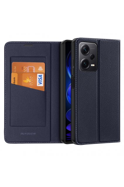 59606 dux ducis skin x2 case pro xiaomi redmi note 12 flip wallet stand blue