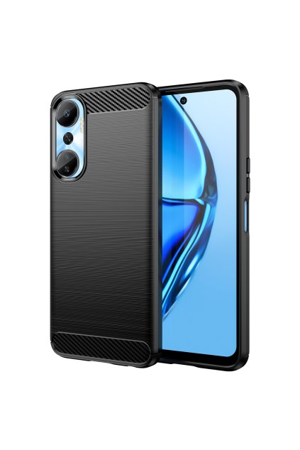 58985 pouzdro carbon case pro flexibilni silikonovy karbonovy kryt infinix hot 20 cerny