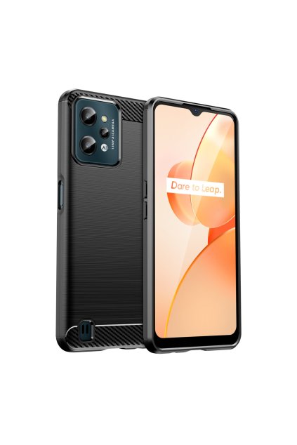 59624 pouzdro carbon case pro flexibilni silikonovy karbonovy kryt realme c31 cerny