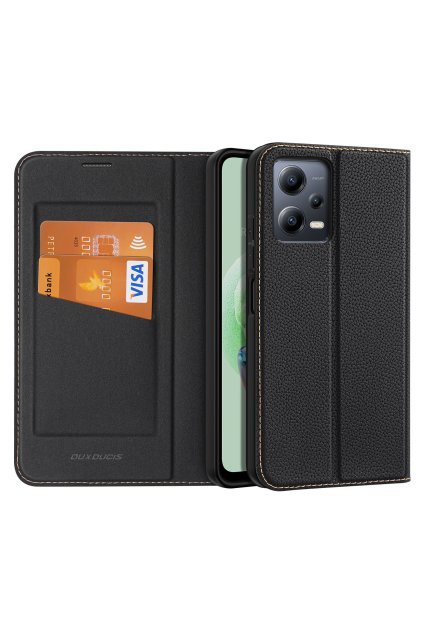 59030 pouzdro dux ducis skin x2 pro xiaomi redmi note 12 5g poco x5 5g cover flip wallet stand black