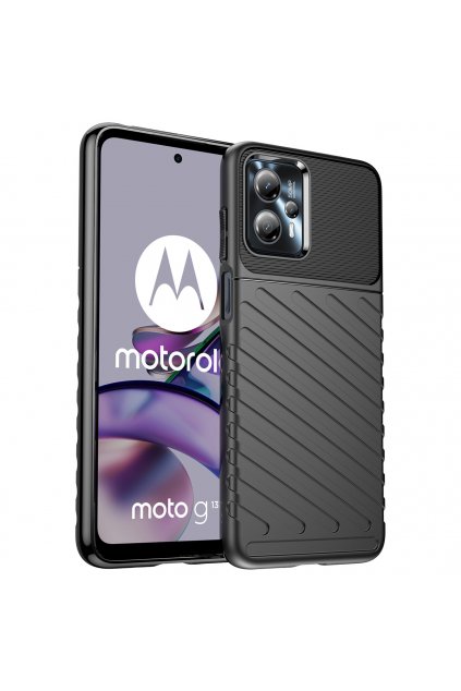 59279 pouzdro thunder case pro motorola moto g13 silikonove pancerove pouzdro cerne