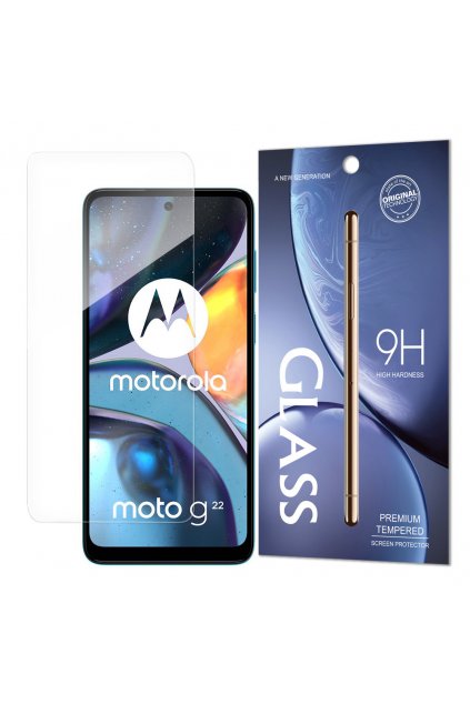 59129 tempered glass 9h screen protector for motorola moto g22 packaging envelope