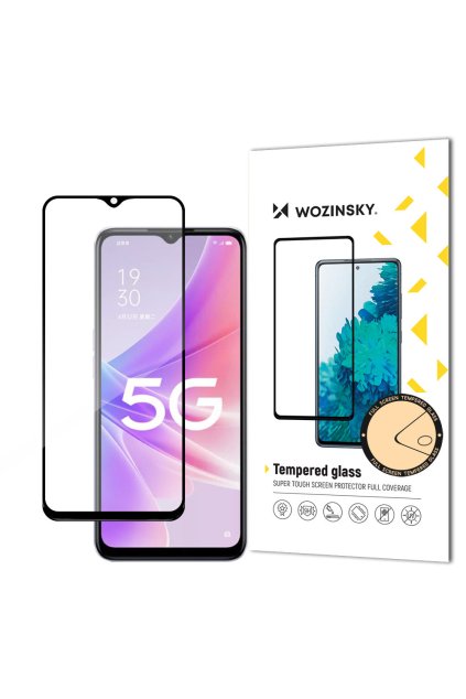 59960 wozinsky super durable full glue tempered glass full screen with frame case friendly realme narzo 50 black