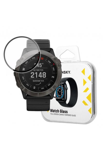 59285 wozinsky watch glass hybrid glass for garmin fenix 6 pro black