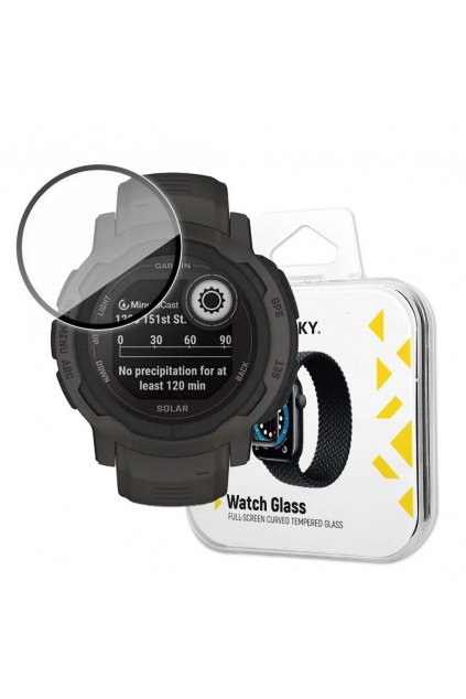 59957 wozinsky watch glass hybrid glass for garmin instinct 2s black
