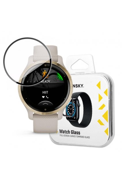 59687 wozinsky watch glass hybrid glass for garmin venu black