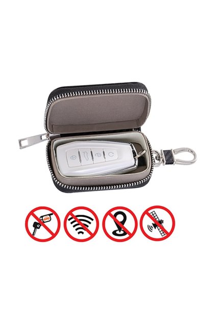 62285 anti theft case for car keys blocking radio waves faraday box faraday cage black