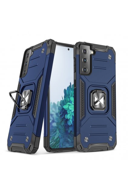62318 wozinsky ring armor tough hybrid case cover magnetic holder for samsung galaxy s22 blue