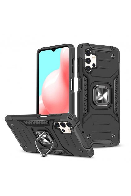 62306 wozinsky ring armor tough hybrid case cover magnetic mount for samsung galaxy a53 5g black