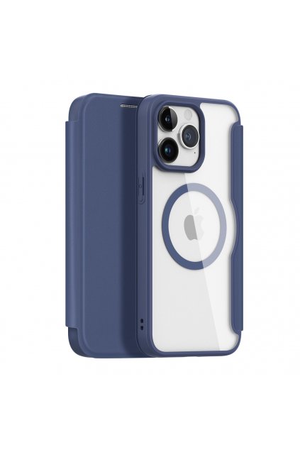 63059 dux ducis skin x pro magnetic flip magsafe case iphone 15 pro max blue