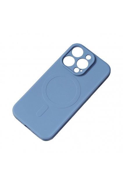 64065 magsafe kompatibilni silikonove pouzdro pro iphone 15 pro max silicone case tmave modre