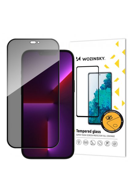 64146 wozinsky privacy glass s anti spy filtrem pro iphone 15 pro cerne