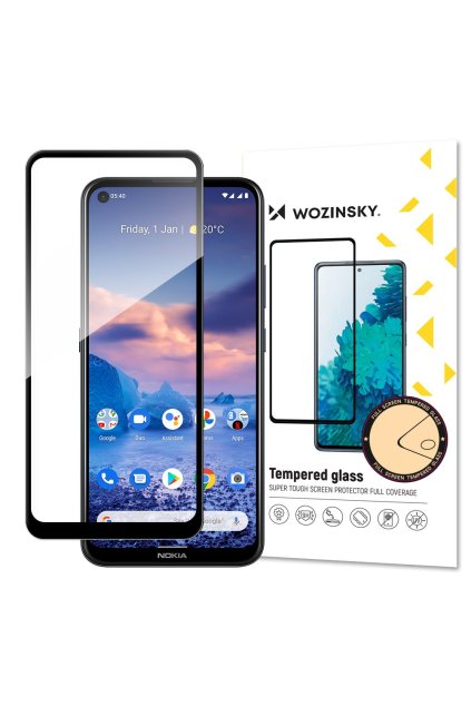 eng pl Wozinsky Tempered Glass Full Glue Super Tough Screen Protector Full Coveraged with Frame Case Friendly for Nokia 5 4 black 71179 1