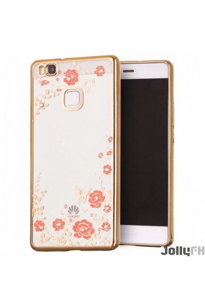 jollyfx bloomy vaska stil tpu gel vaska blommor huawei p9 lite guld