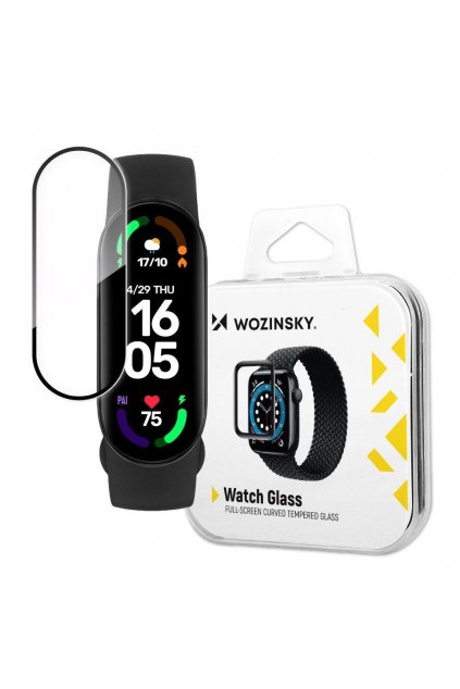 69678 wozinsky hybridni 3d sklo na displej hodinek xiaomi mi band 6 cerne