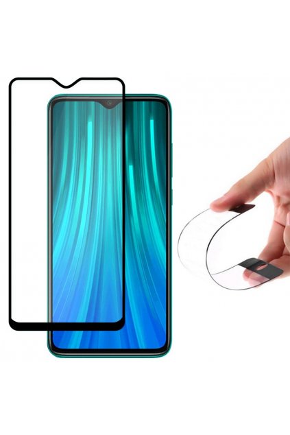 eng pl Wozinsky Full Cover Flexi Nano Glass Hybrid Screen Protector with frame for Xiaomi Redmi Note 8 Pro black 54844 1