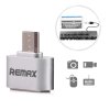 16197 adapter remax usb do micro usb otg stribrny