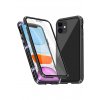 Magnetický obojstranný kryt s tvrdeným sklom na iPhone 11 - čierny