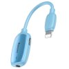 eng pl Baseus Audio Converter L51 HUB Adapter from Lightning to 2x Lightning and headphones jack 3 5 mm port blue CALL51 03 48190 1