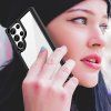 48981 6 outer space case pro kryt samsung galaxy s23 ultra s pruznym rameckem cerny
