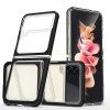 53259 akrylovy clear 3v1 obal na samsung galaxy z flip 4 cerny