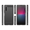 59750 1 carbon case kryt pro sony xperia 10 v pruzny silikonovy karbonovy kryt cerny