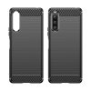 59750 7 carbon case kryt pro sony xperia 10 v pruzny silikonovy karbonovy kryt cerny