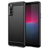 59750 carbon case kryt pro sony xperia 10 v pruzny silikonovy karbonovy kryt cerny