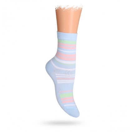 Dětské vzorované ABS ponožky WOLA PROUŽKY