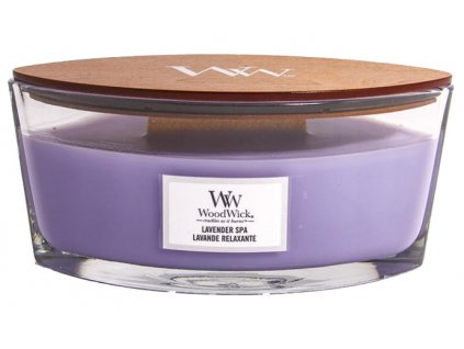 Svíčka WoodWick Lavender Spa Levandulová Lázeň 453,6g lodička