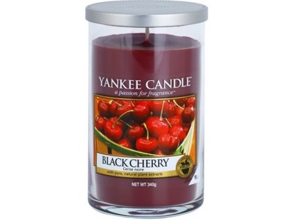 Svíčka Yankee Candle Black Cherry Černá Třešeň 340g střední válec