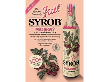 Syrob Malinový - malinový sirup 0,5l Kitl