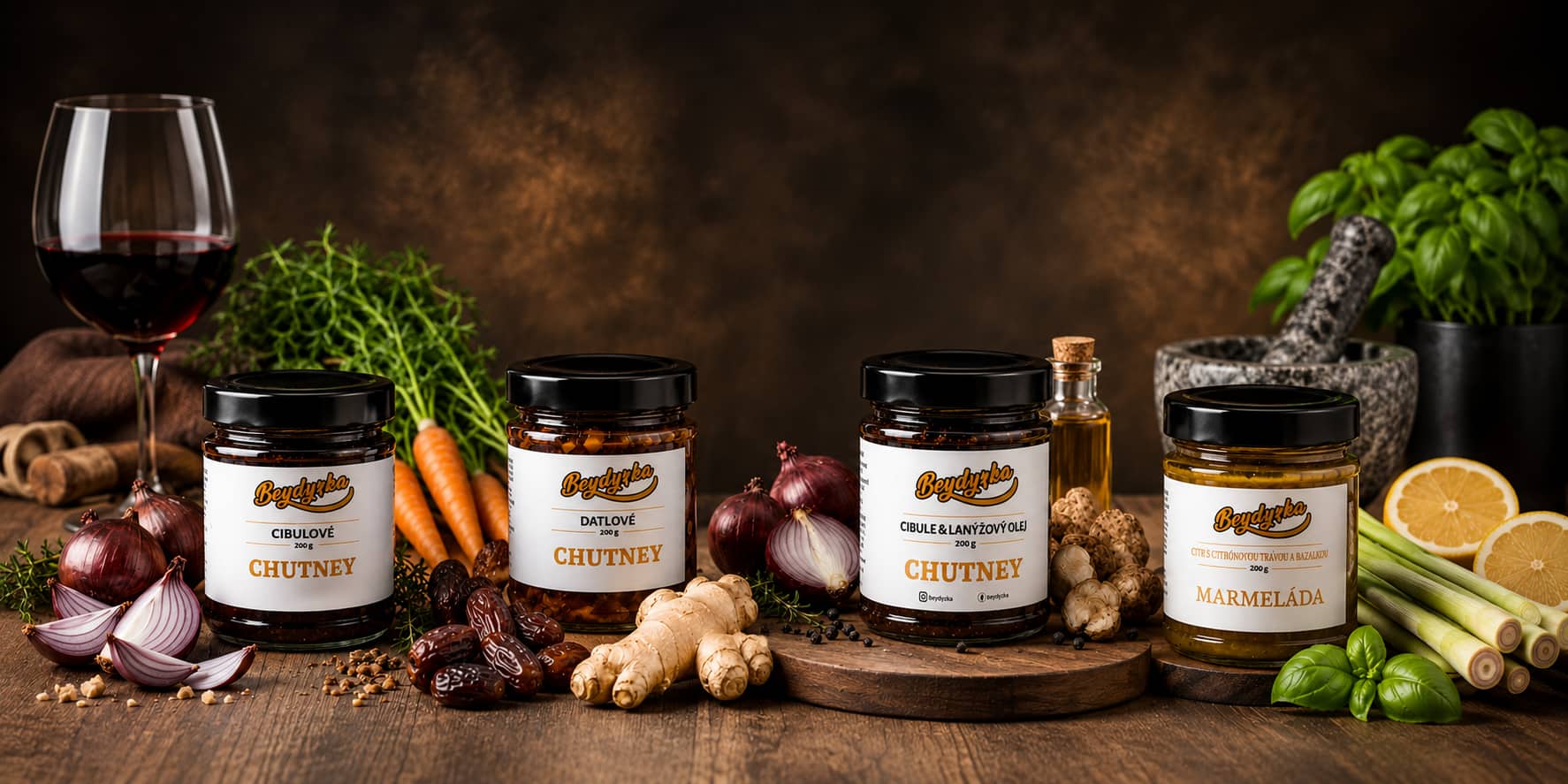 Beydyzka - cibulové chutney, řemeslné marmelády