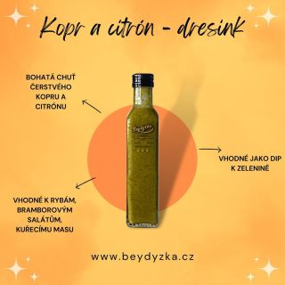 Přidejte si špetku svěžesti a jiskru do svých jídel koprovým dresinkem s citrónem🍋 Obohaťte své saláty o jedinečnou...
