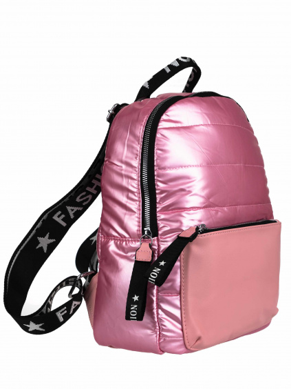 Módní dámský batoh - světle růžový
