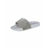 Dámské pantofle s kamínky - bílé