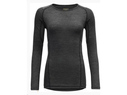 Devold Merino 130 RUNNING tričko s dlouhým rukávem - dámské - černá