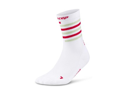 CEP the run limited 2024 3 socks mid cut white pink lime WP714K WP814K front 1